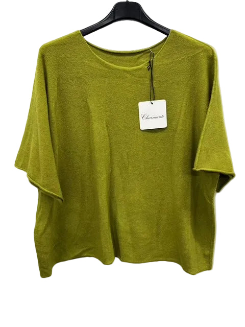 olive green sweater on a hanger