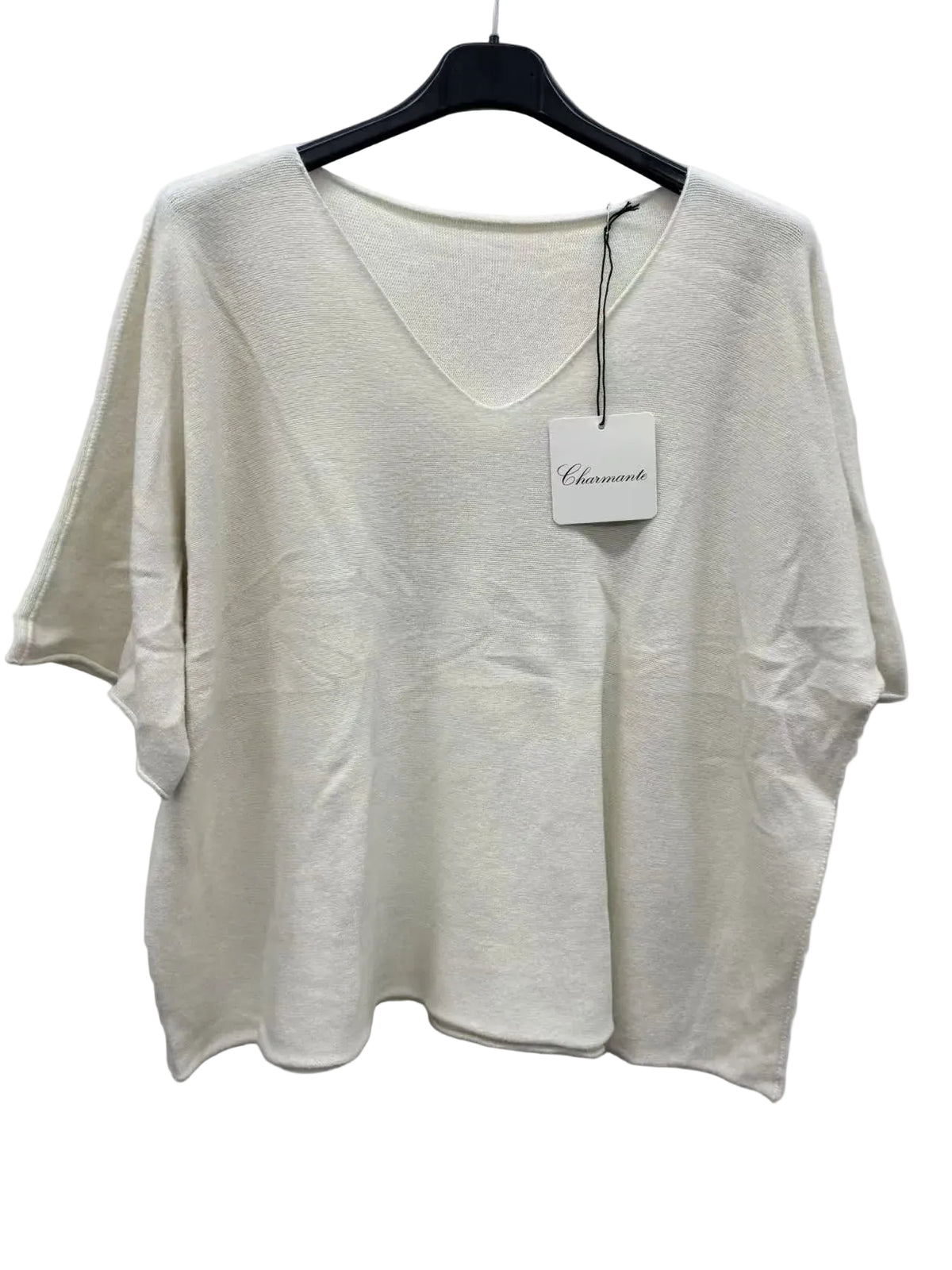 Ecru v neck kimono sweater