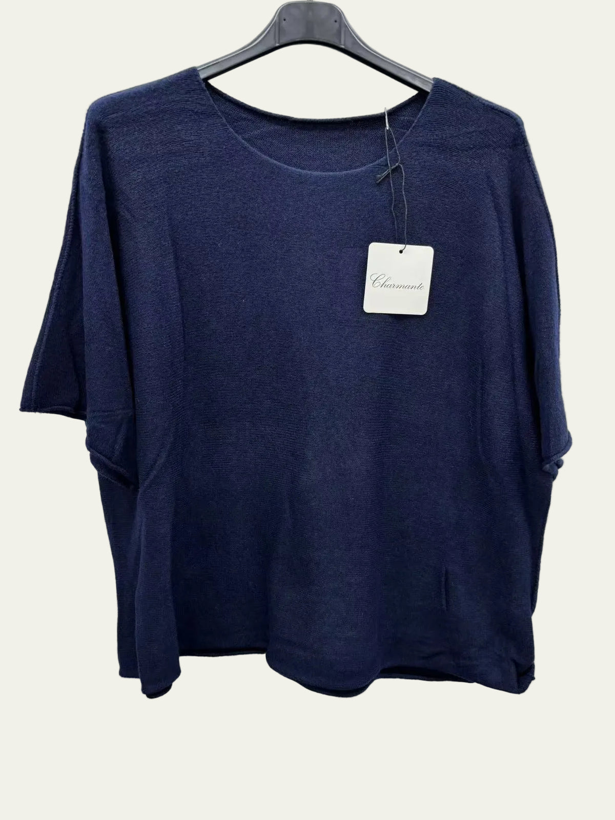 navy kimono round neck sweater
