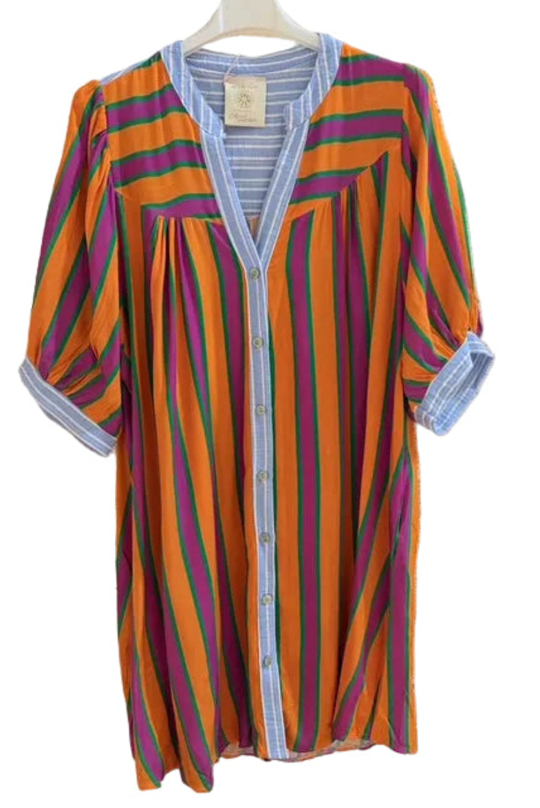 Colorful striped dress