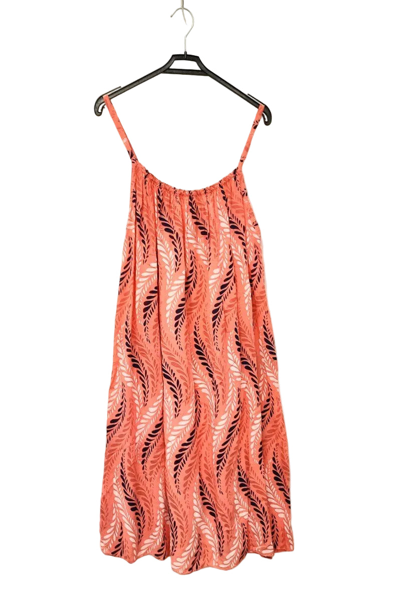 coral strappy dress