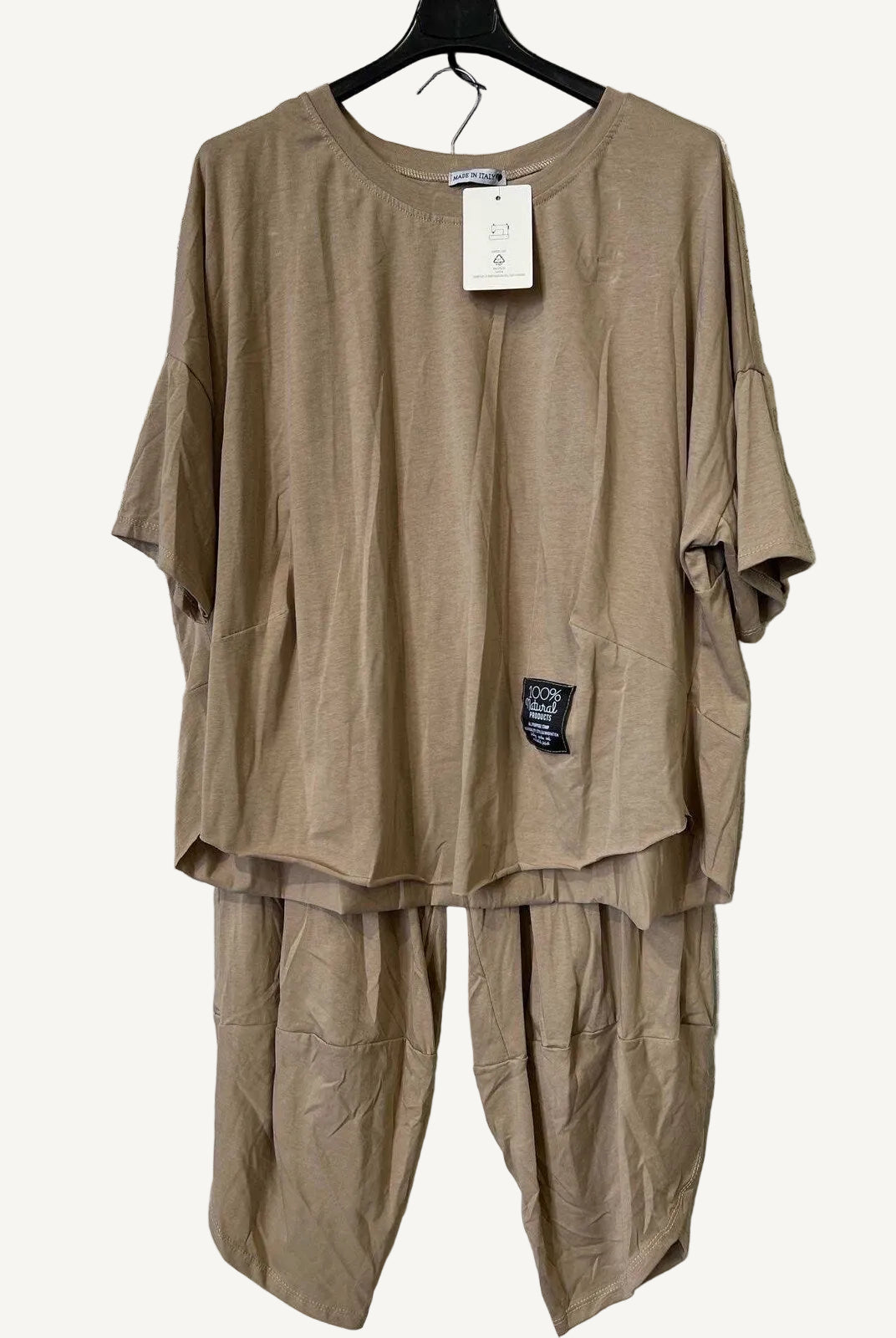 Beige top and pants set