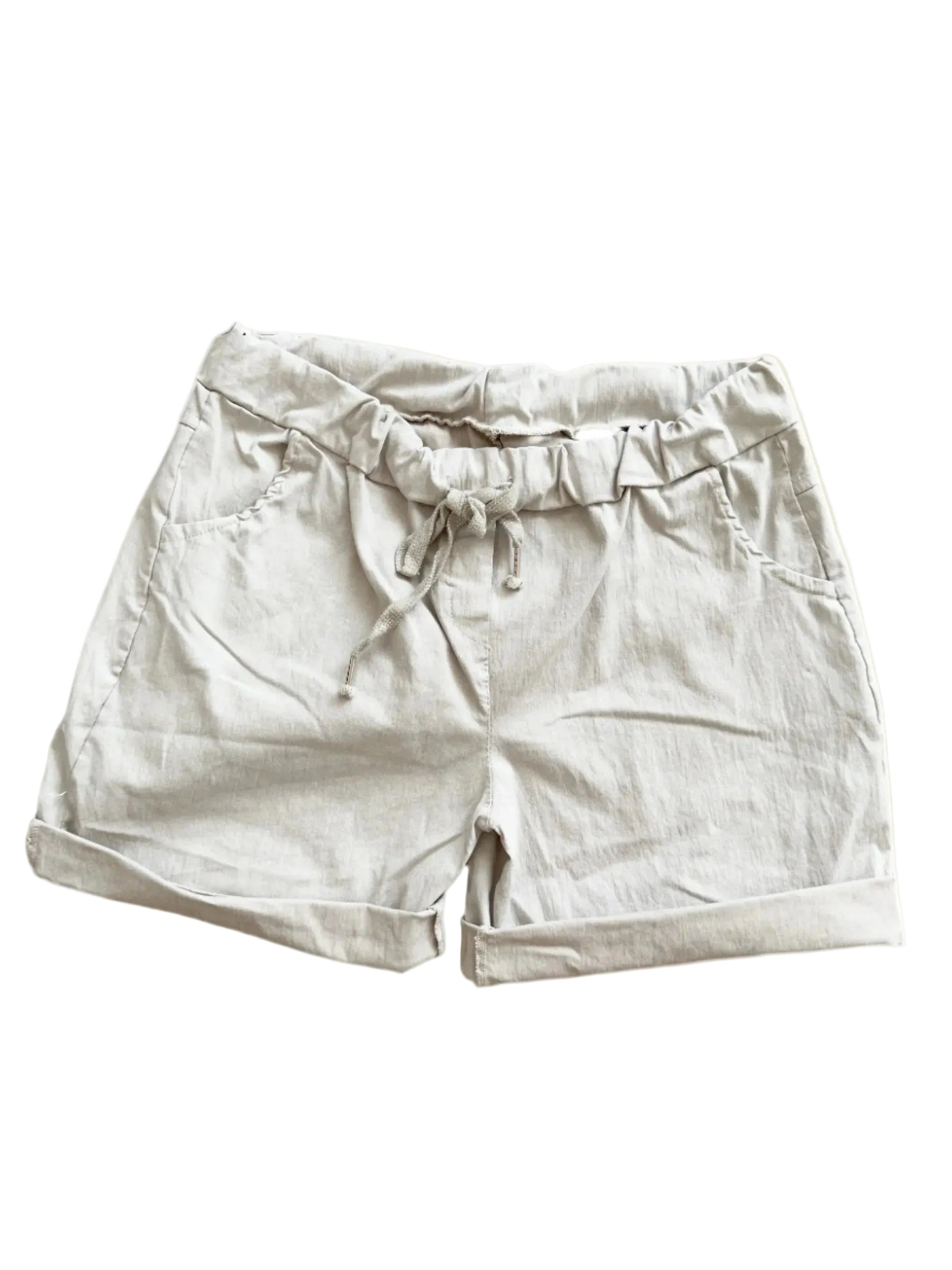 Beige shorts plus size