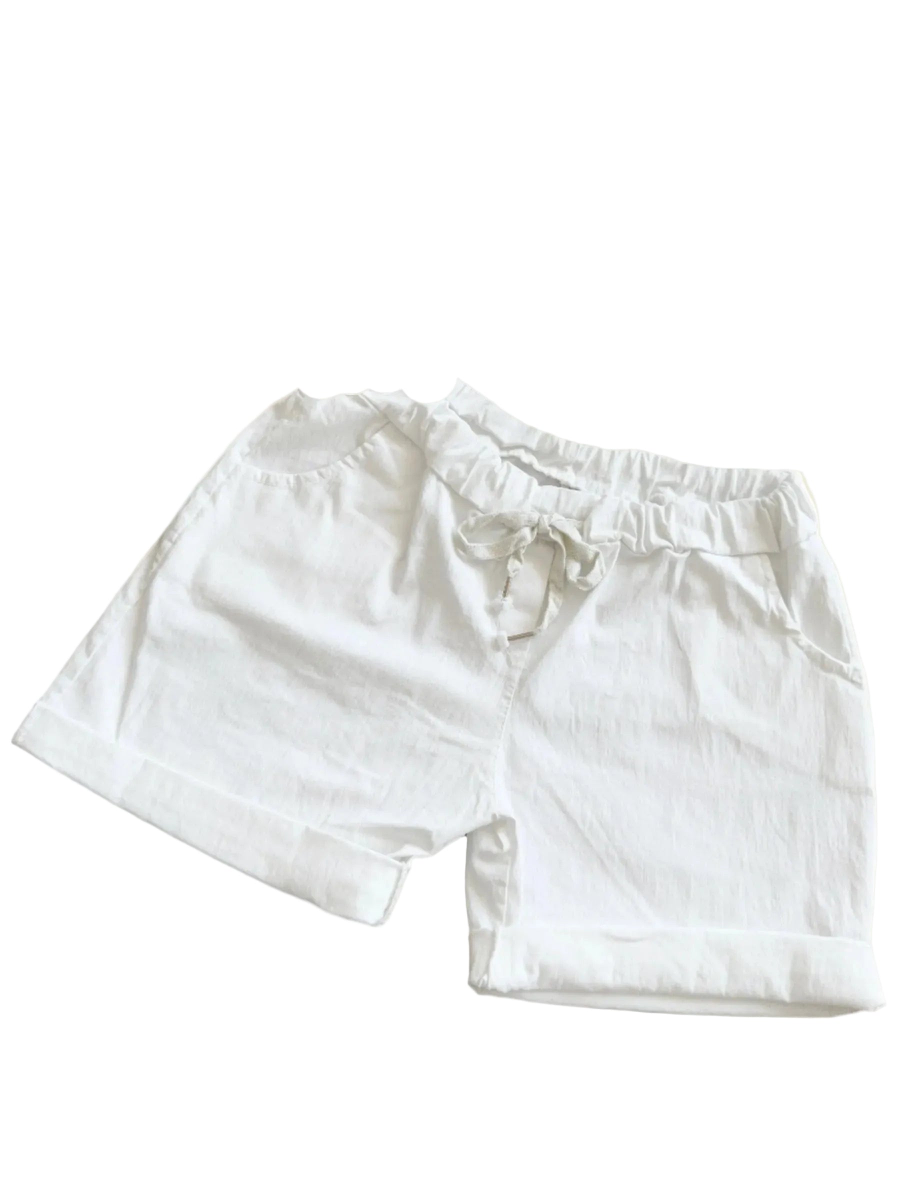 White sleeveless top and shorts set with colorful text and heart design on a white background
