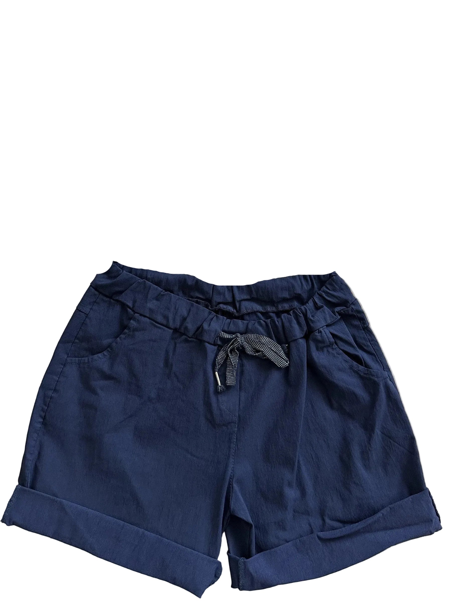 Navy plus size magic shorts