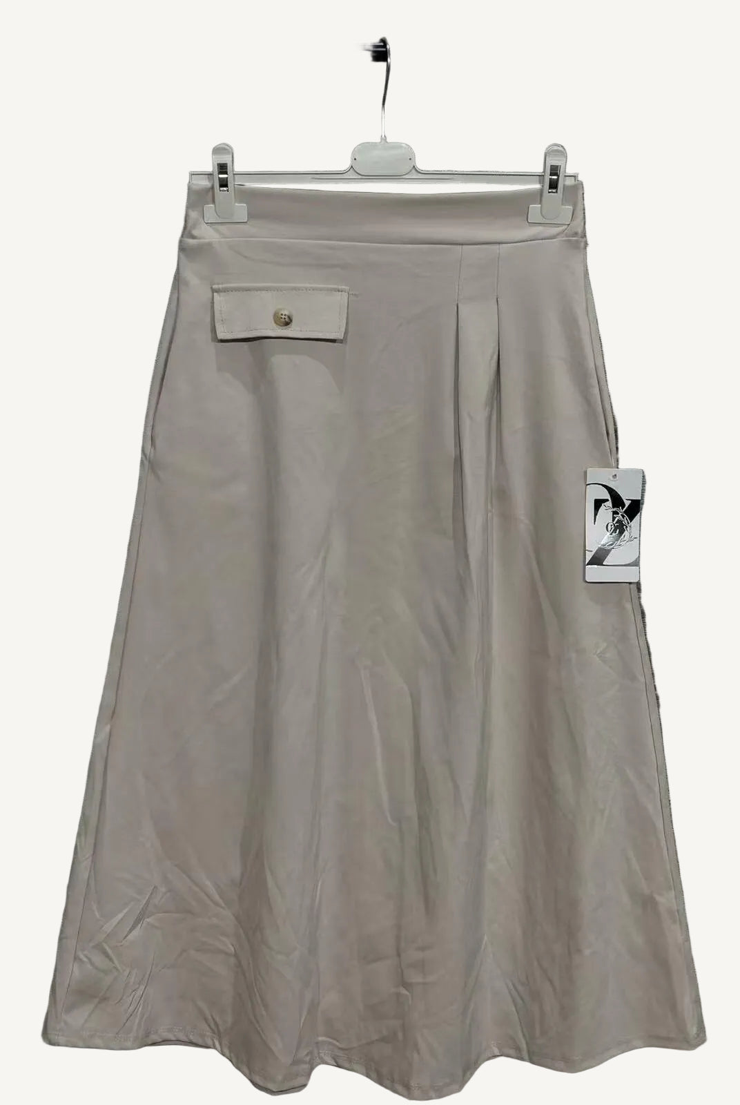 Beige skirt on a hanger
