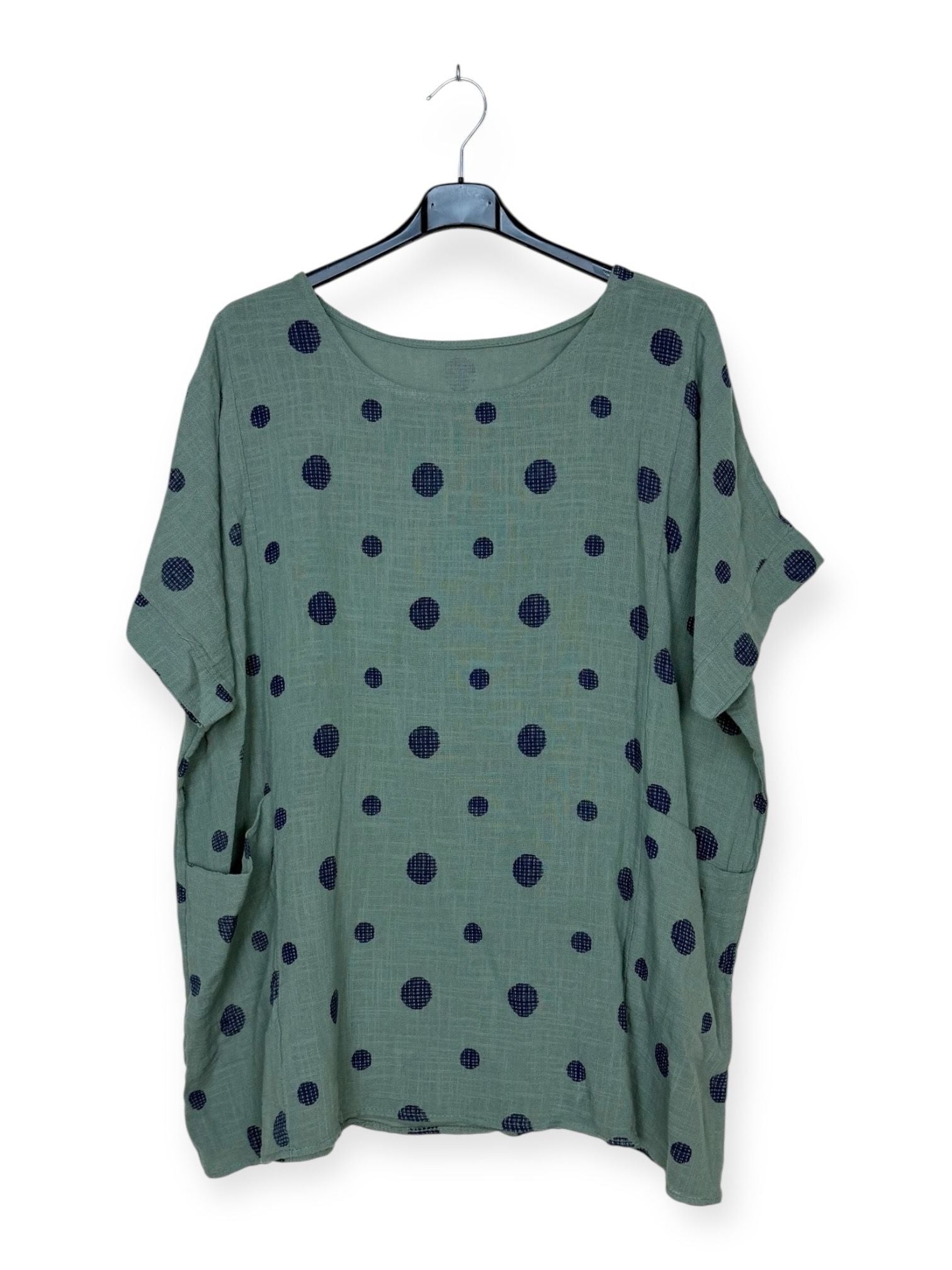 Khakio polka dot short sleeve top