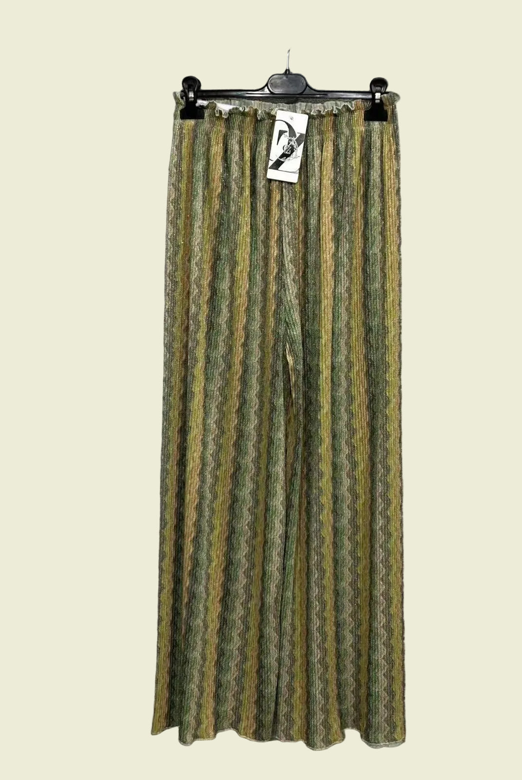 khaki wide leg trousers