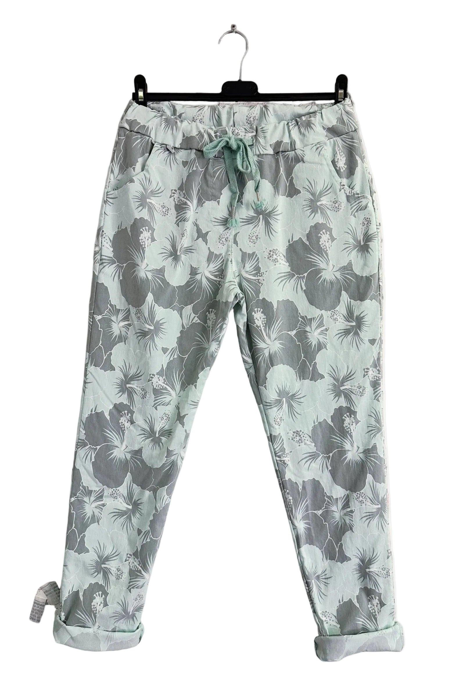 Vert D'eau floral patterned pants