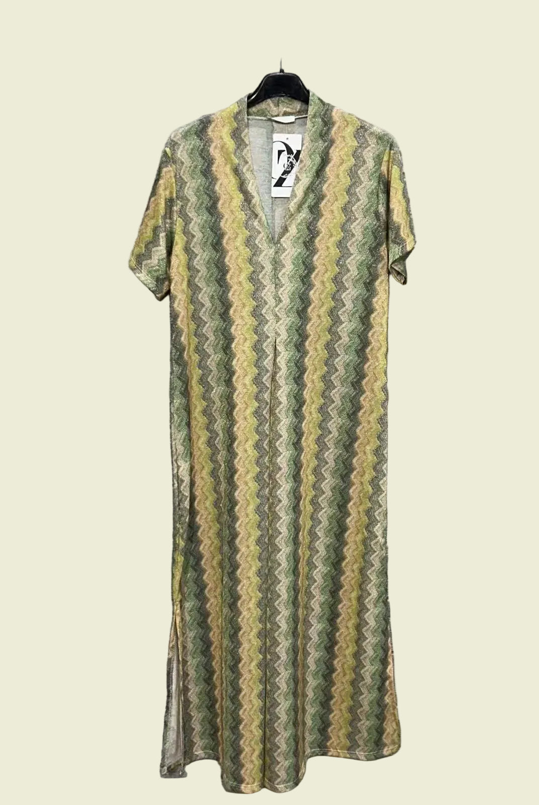 Green patterned dress