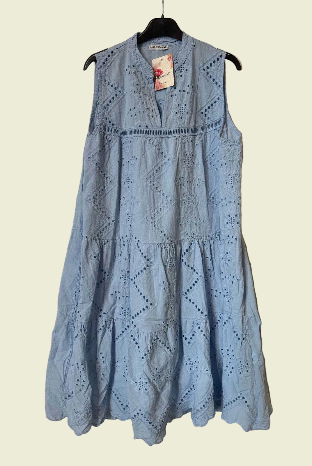 Light blue sleeveless dress