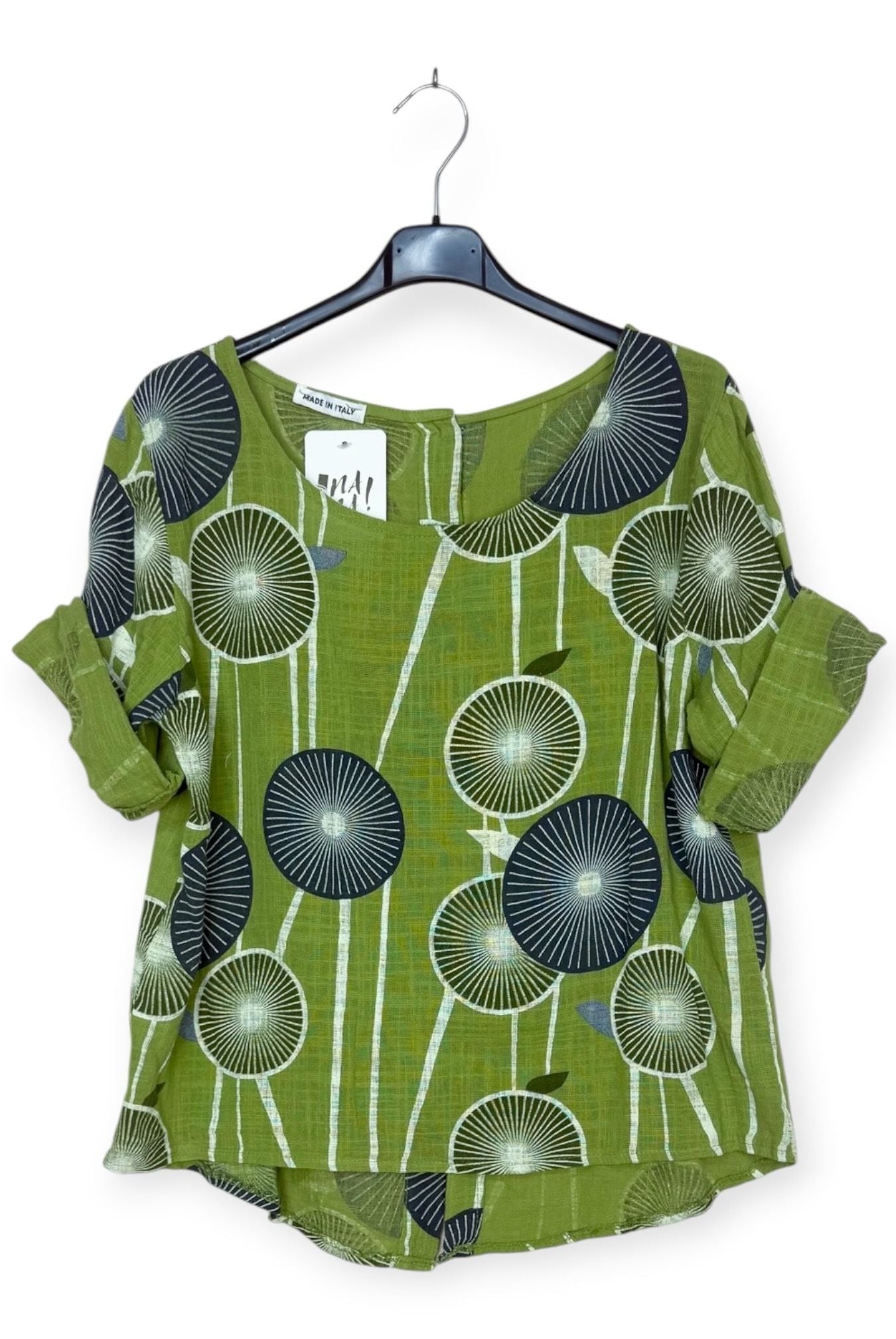 Short sleeved cotton printed top