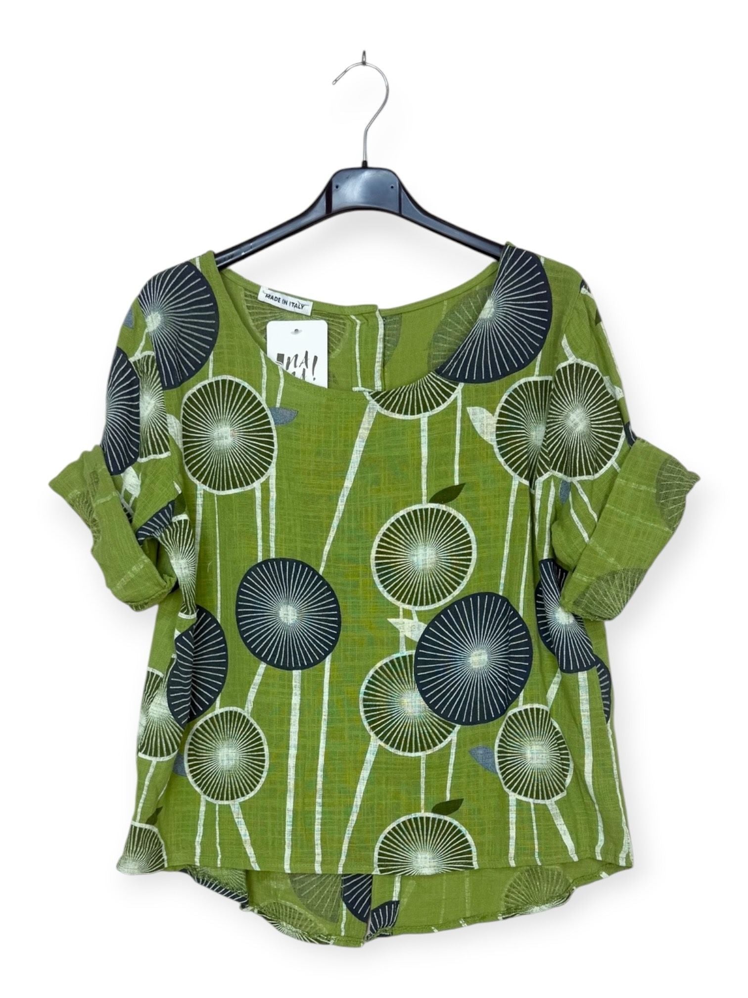 Short sleeved cotton printed top