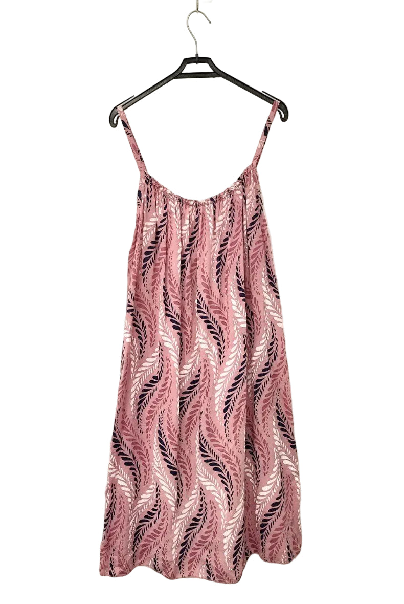 strappy pink printed dress