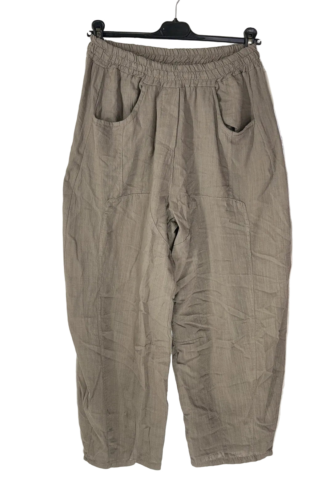 taupe balloon pants with pockets