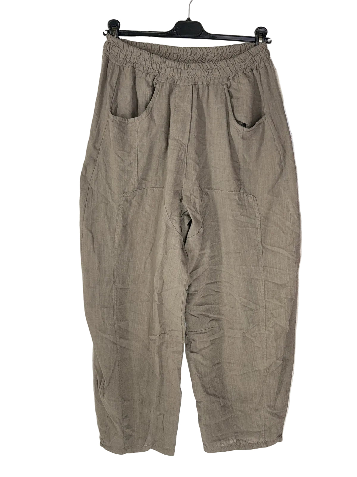 taupe balloon pants with pockets