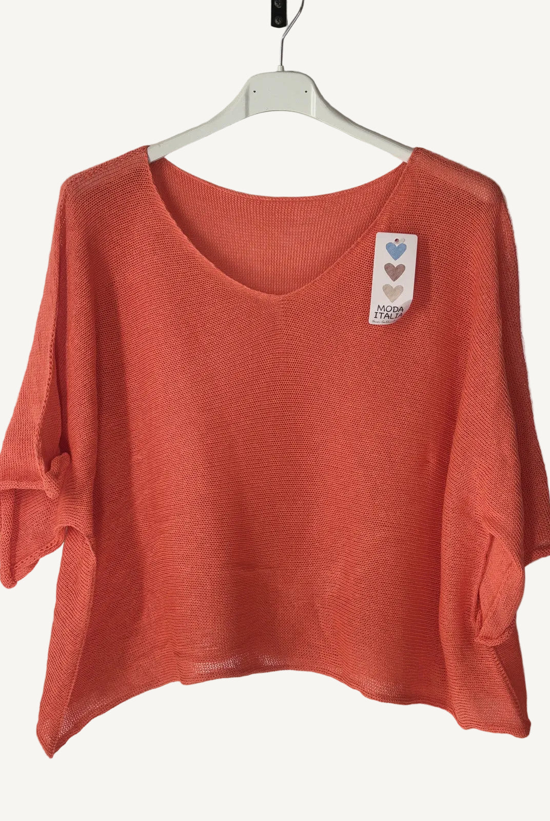 Orange sweater with a v neck