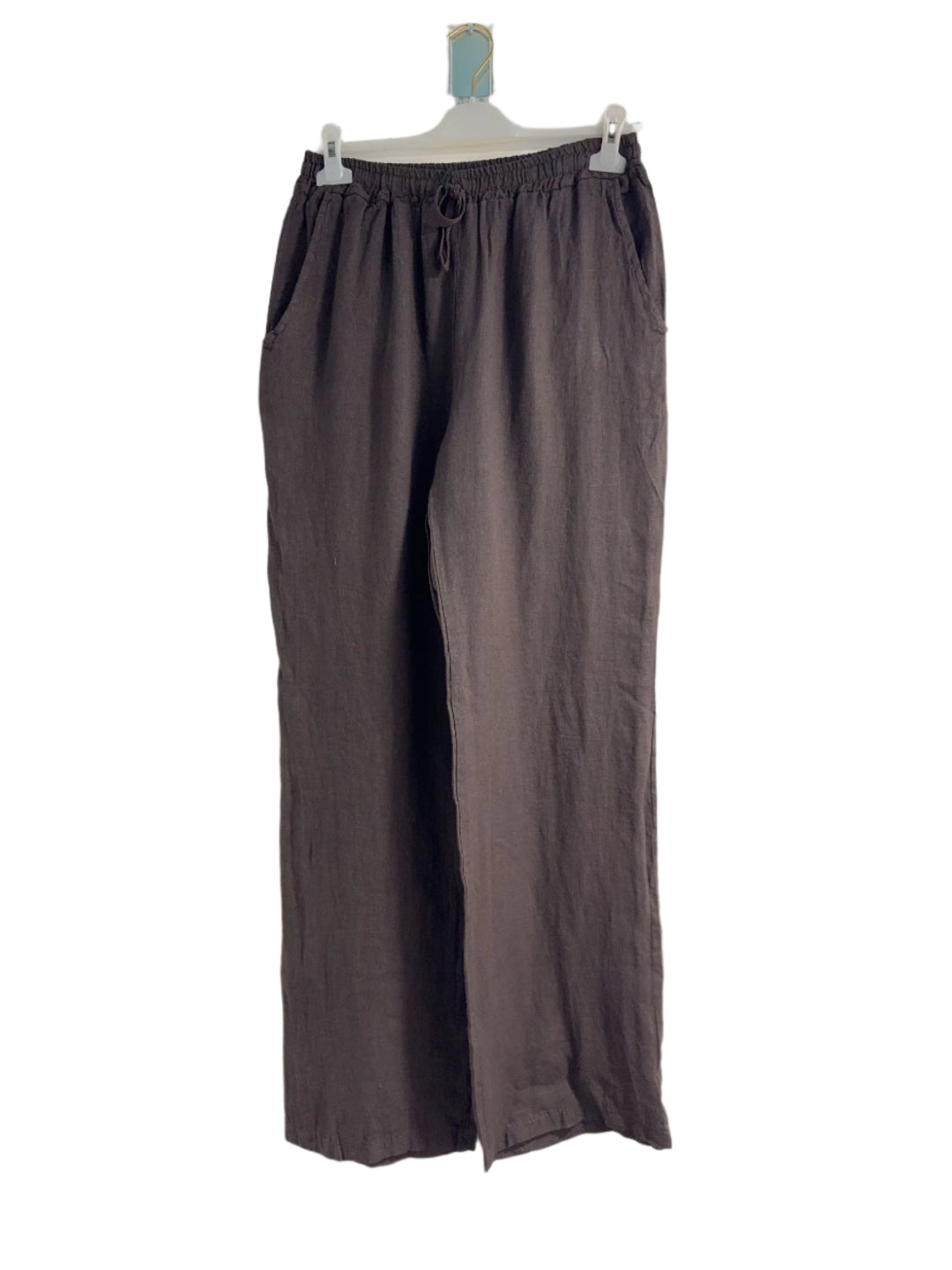 Brown pants against a white background