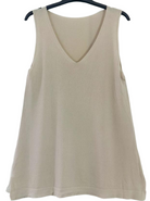 Beige fine knit made in Italy tank top