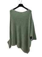 Khai Green asymmetric sweater