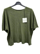 Green sweater on a hanger