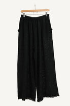 Black wide-leg pants 