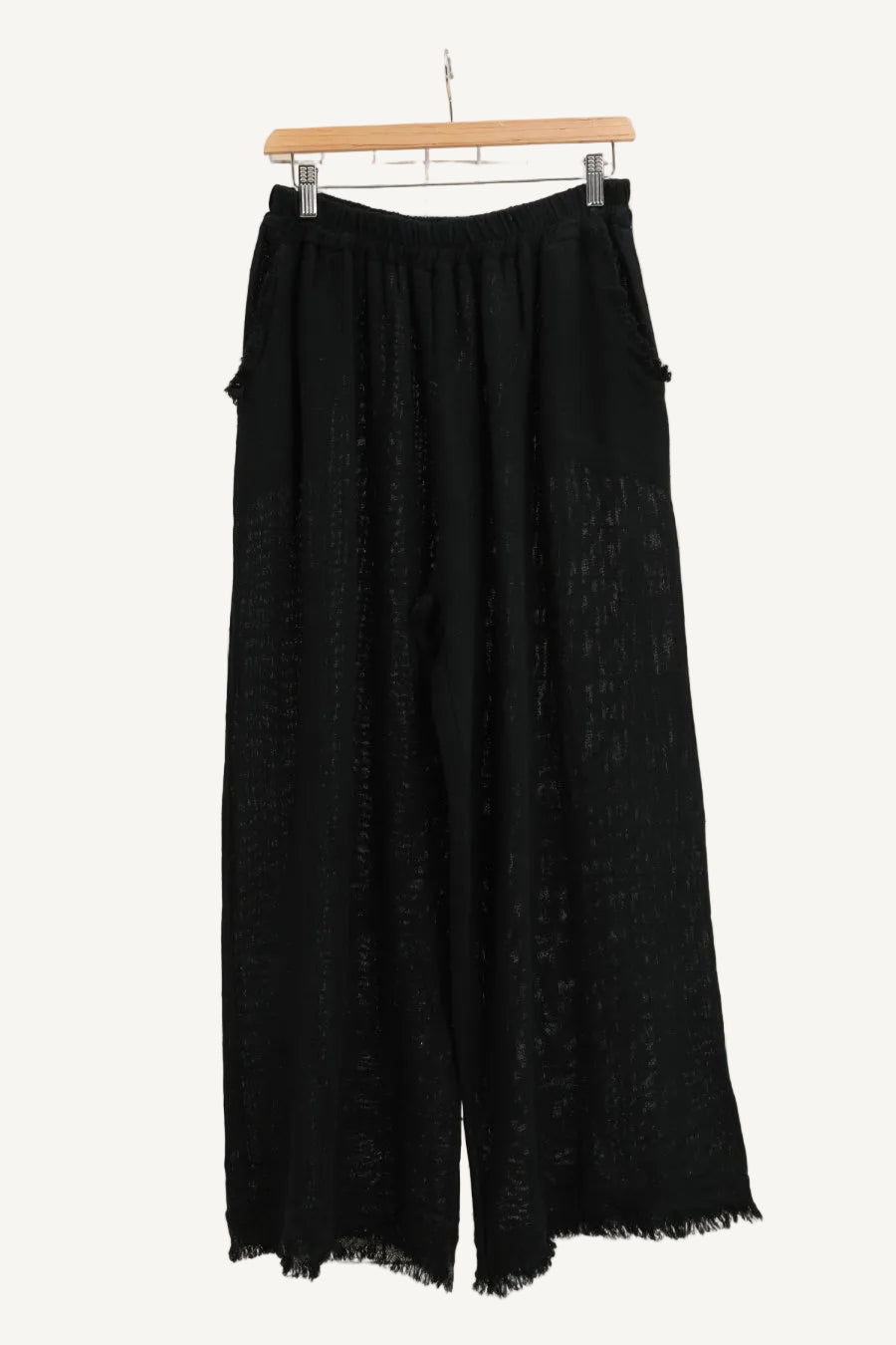 Black wide-leg pants 