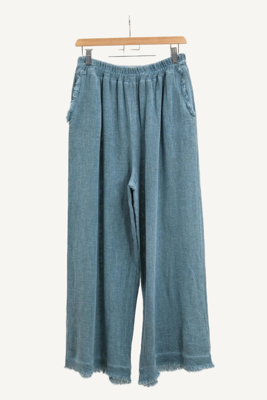 Blue wide leg trousers