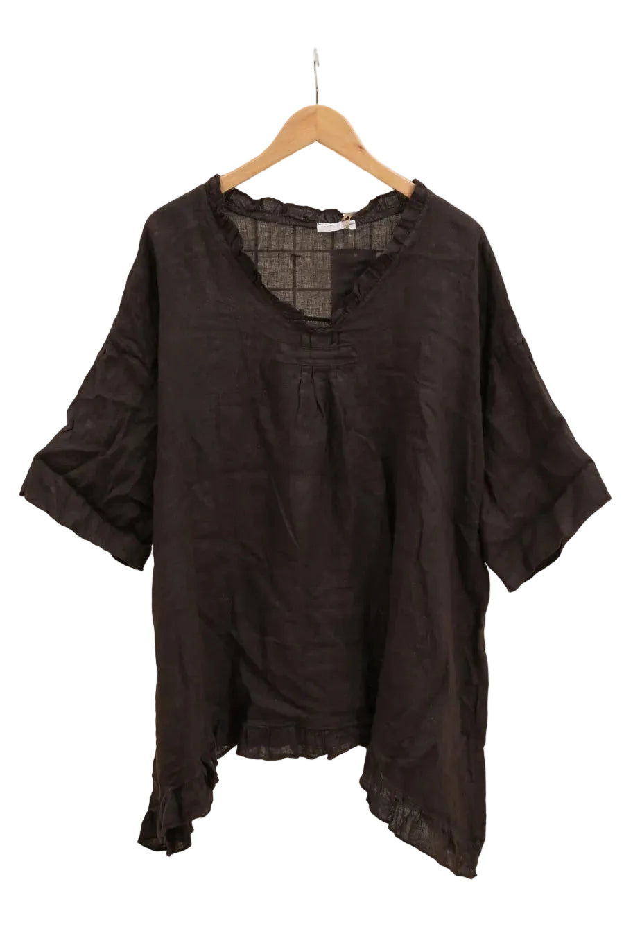 Chocolate blouse on a hanger 