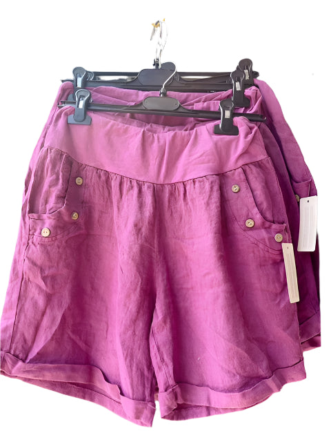 Mulberry short on a hanger with a white background