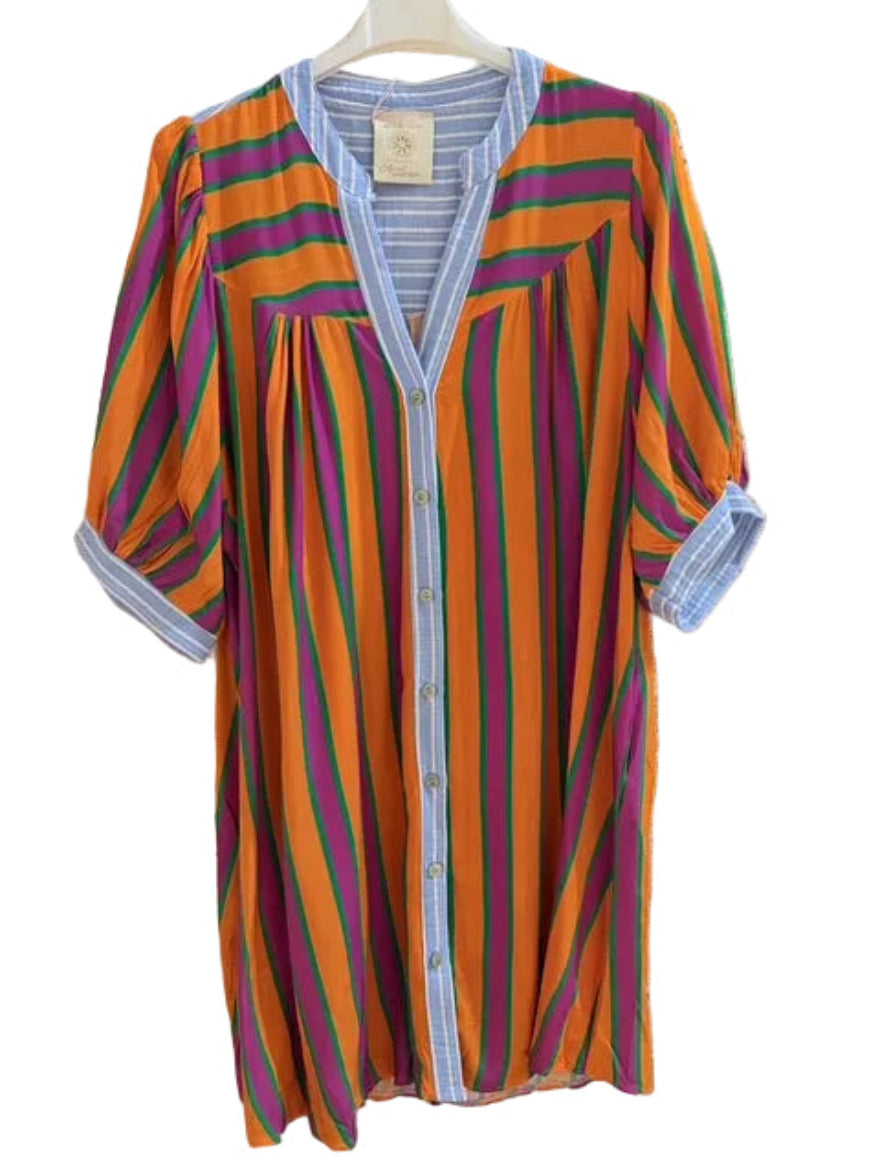 Colorful striped dress 