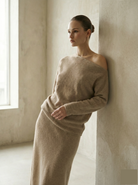 Taupe asymmetric sweater