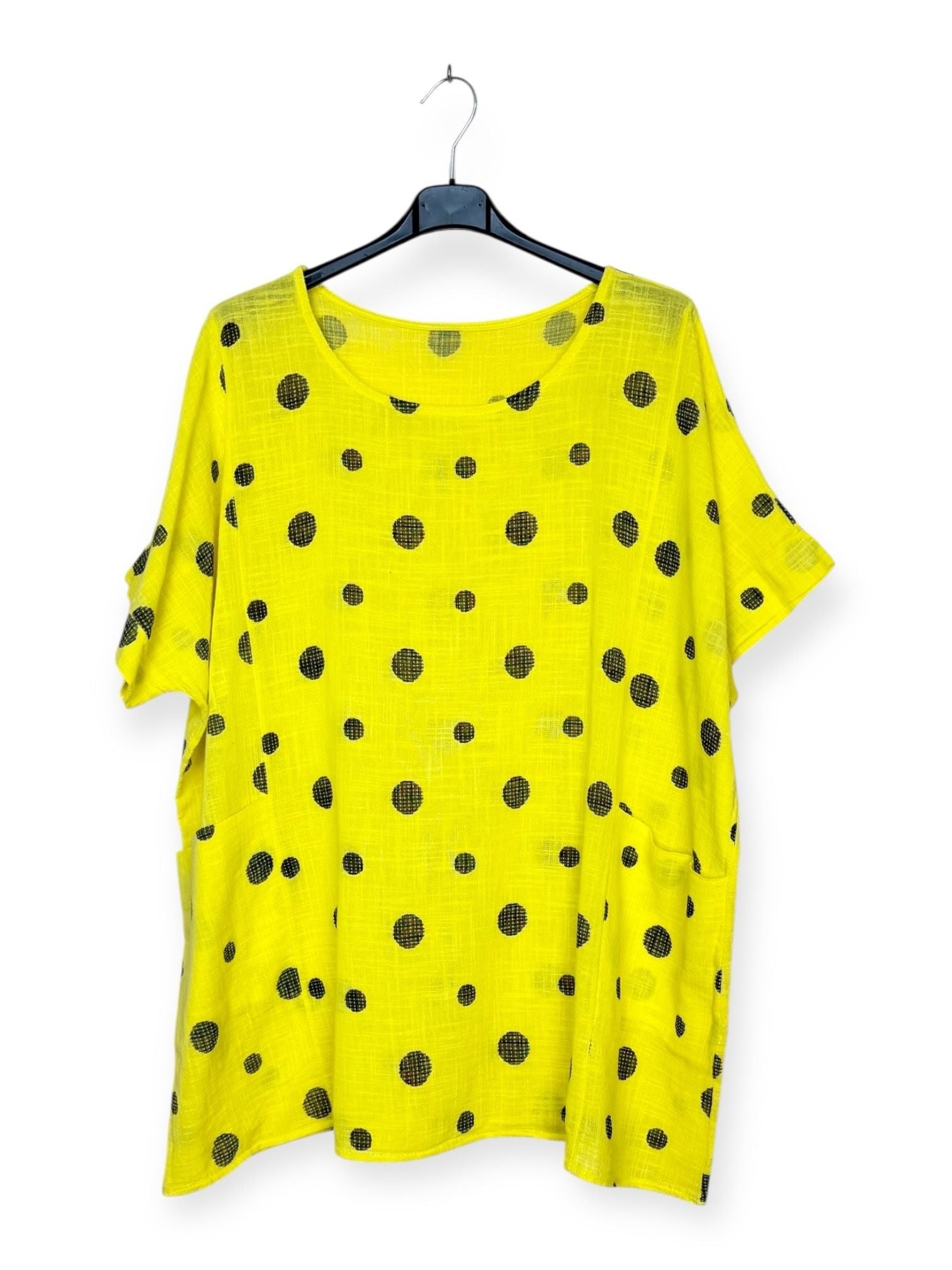 Yellow polka dot top