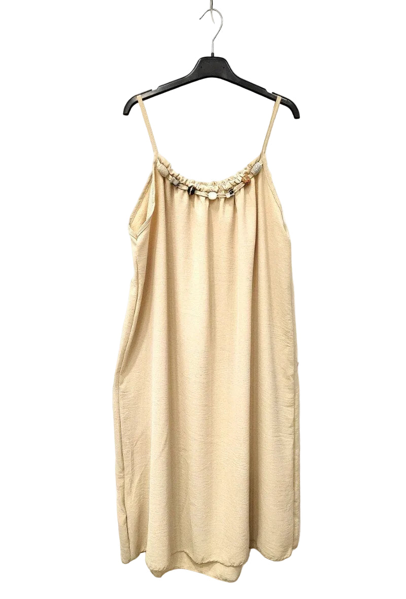 beige strappy dress