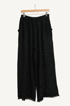 Black wide-leg pants 