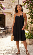 black strappy dress