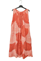 coral sleeveless dress