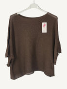 Brown sweater on a hanger 