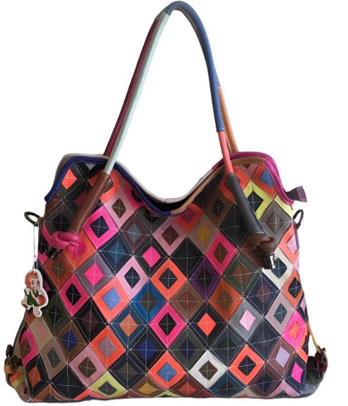 Multicoloured Leather Handbag BoutiqueModeItalienne