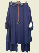 Navy blue two piece set