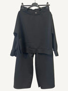 Black top and pants viscose polyester and elastane mix