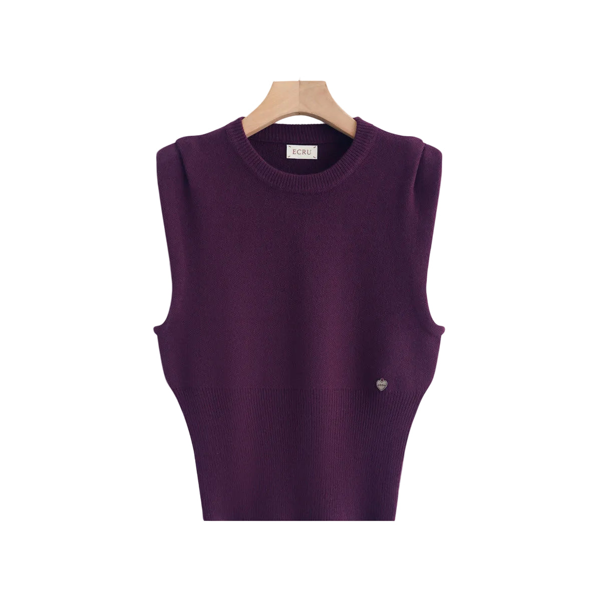 Purple sleeveless knit