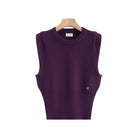 Purple sleeveless knit