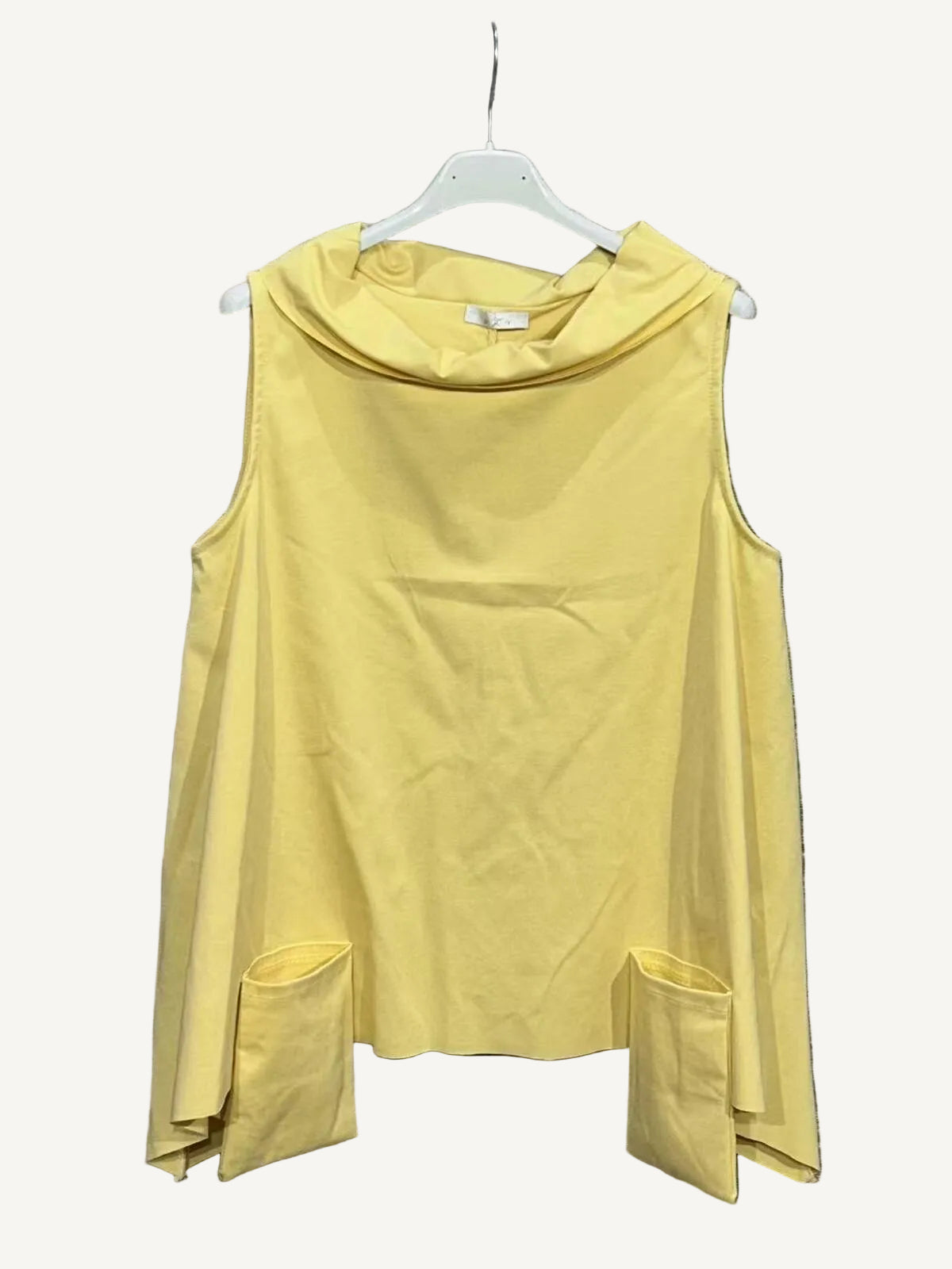 Yellow sleeveless top 