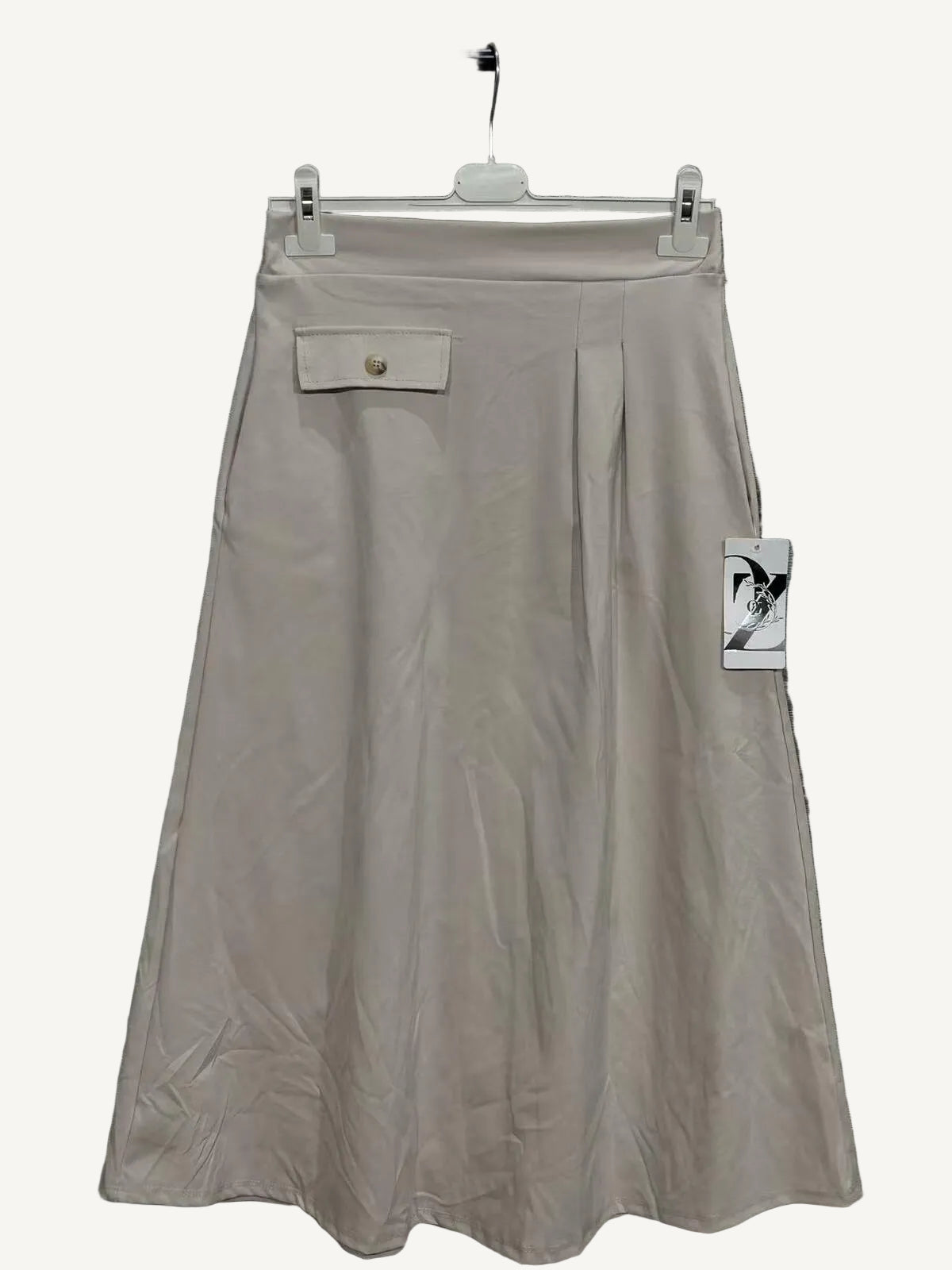 Beige skirt on a hanger