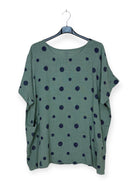 Khakio polka dot short sleeve top