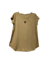 camel star motif t shirt