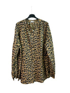 Leopard print shirt beige