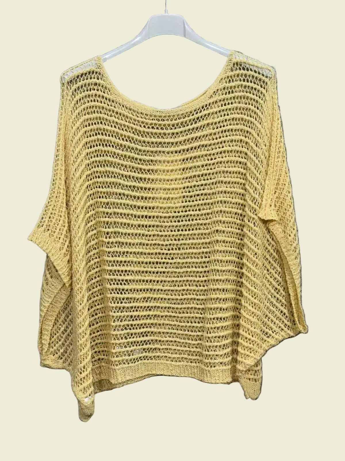Yellow knitted sweater 