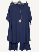Navy blue trouser set 